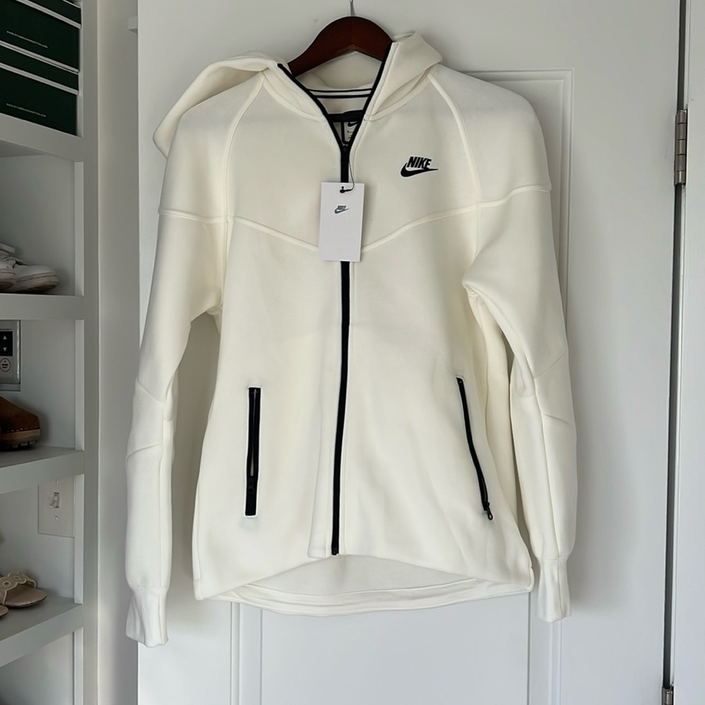 Womens Nike tech fleece hoodie white size medium